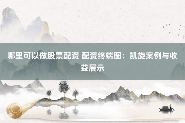 哪里可以做股票配资 配资终端图：凯旋案例与收益展示